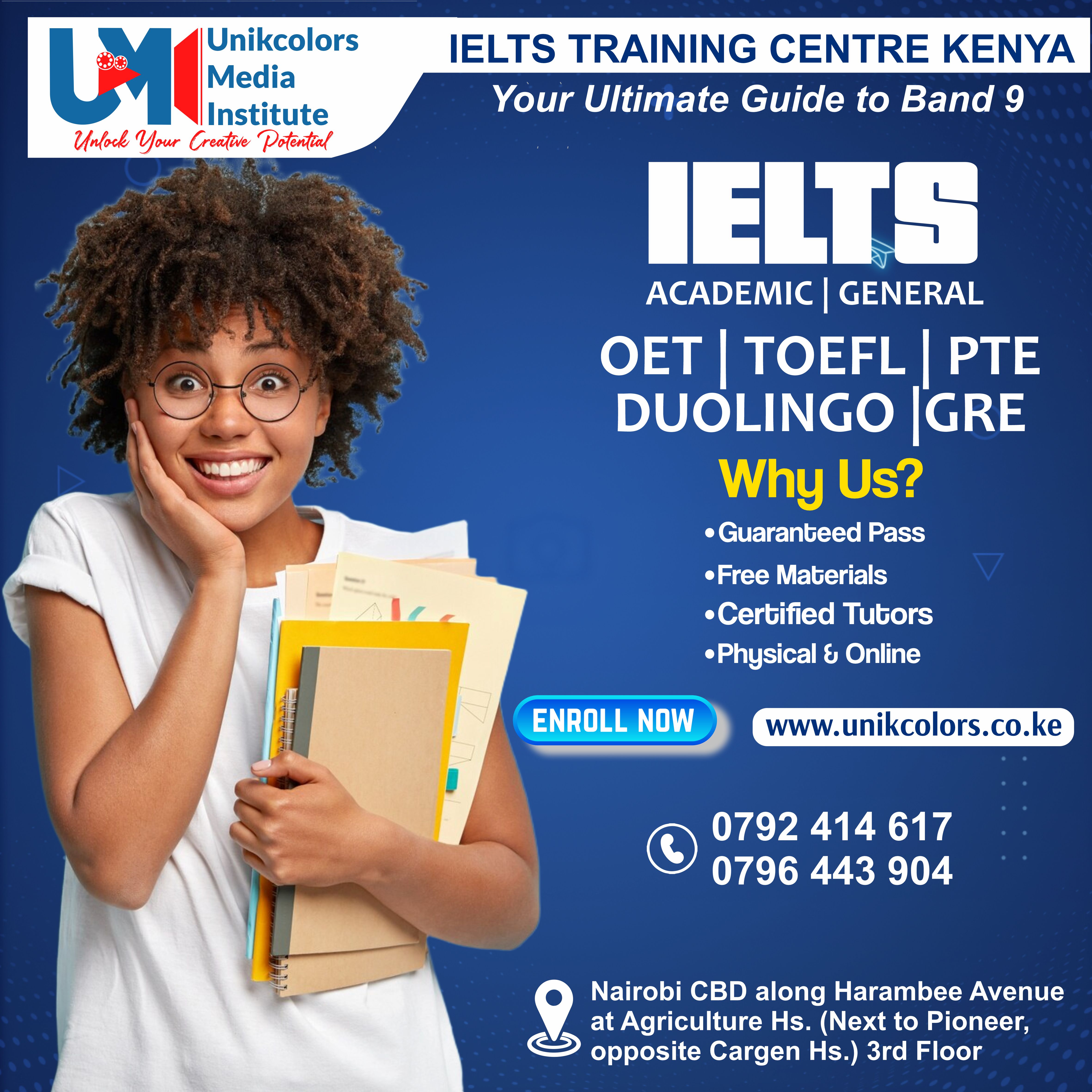 IELTS TRAINING CENTRE KENYA - IELTS PREPARATION | OET | TOEFL | PTE | GRE | DUOLINGO